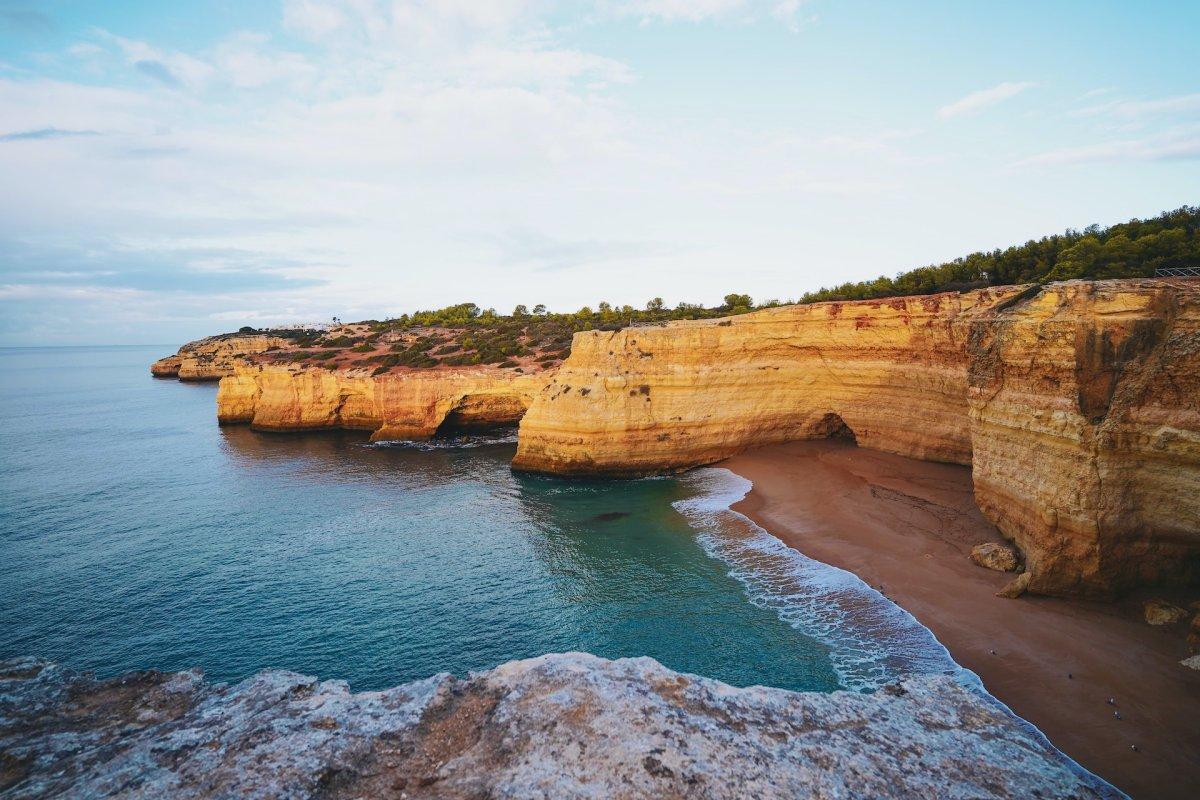 benagil beach on the 7 hanging valleys trail portugal