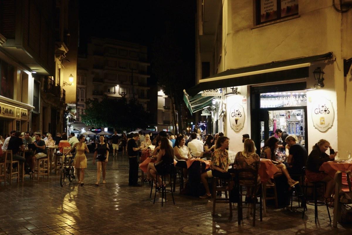 drinking on plaza uncibay is a must do in malaga in 1 day