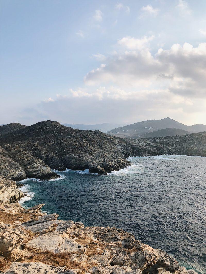 paros rugged coast