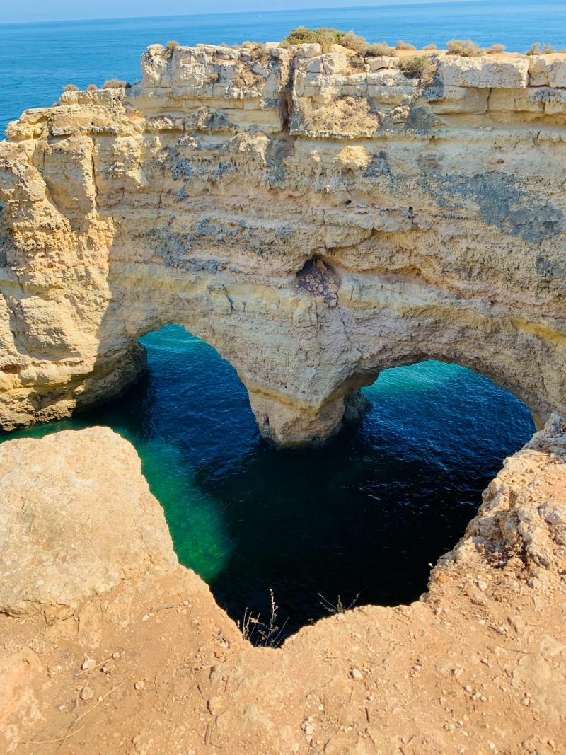 view point of the heart shaped rock on the seven hanging valleys walk algarve