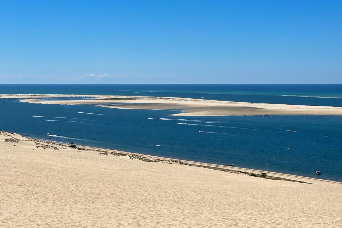 plage de la corniche at the foot of the dune du pilat