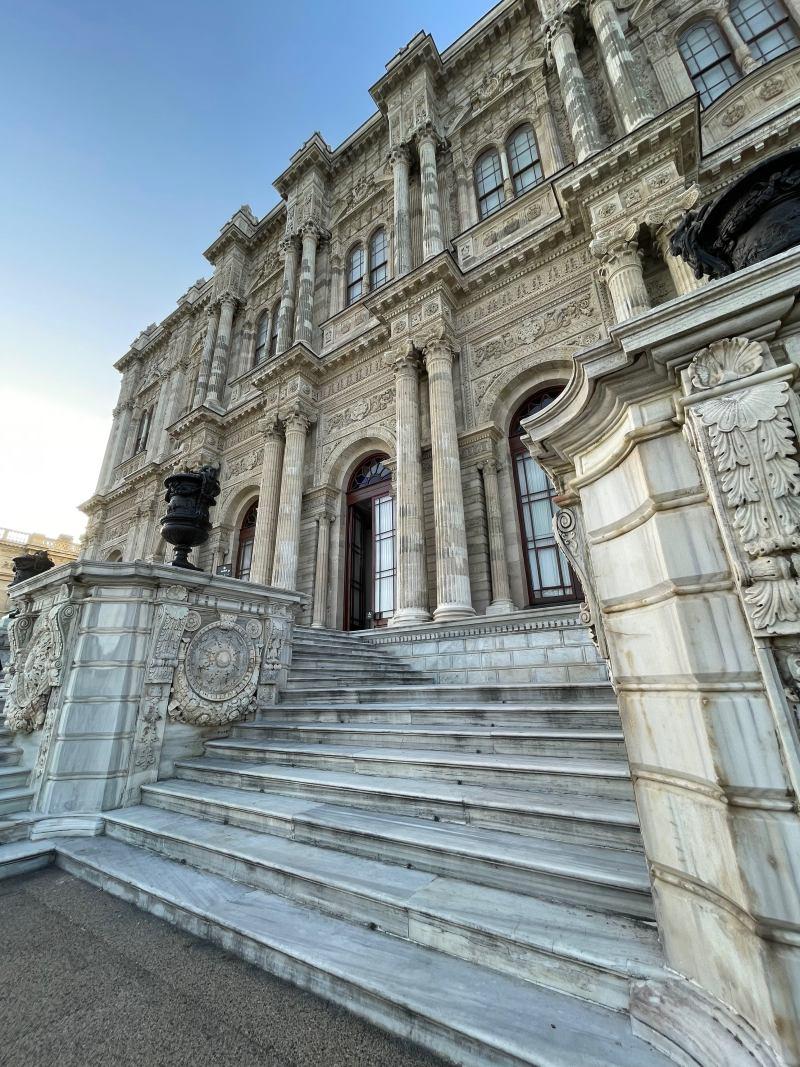 dolmabahce palace exit facade