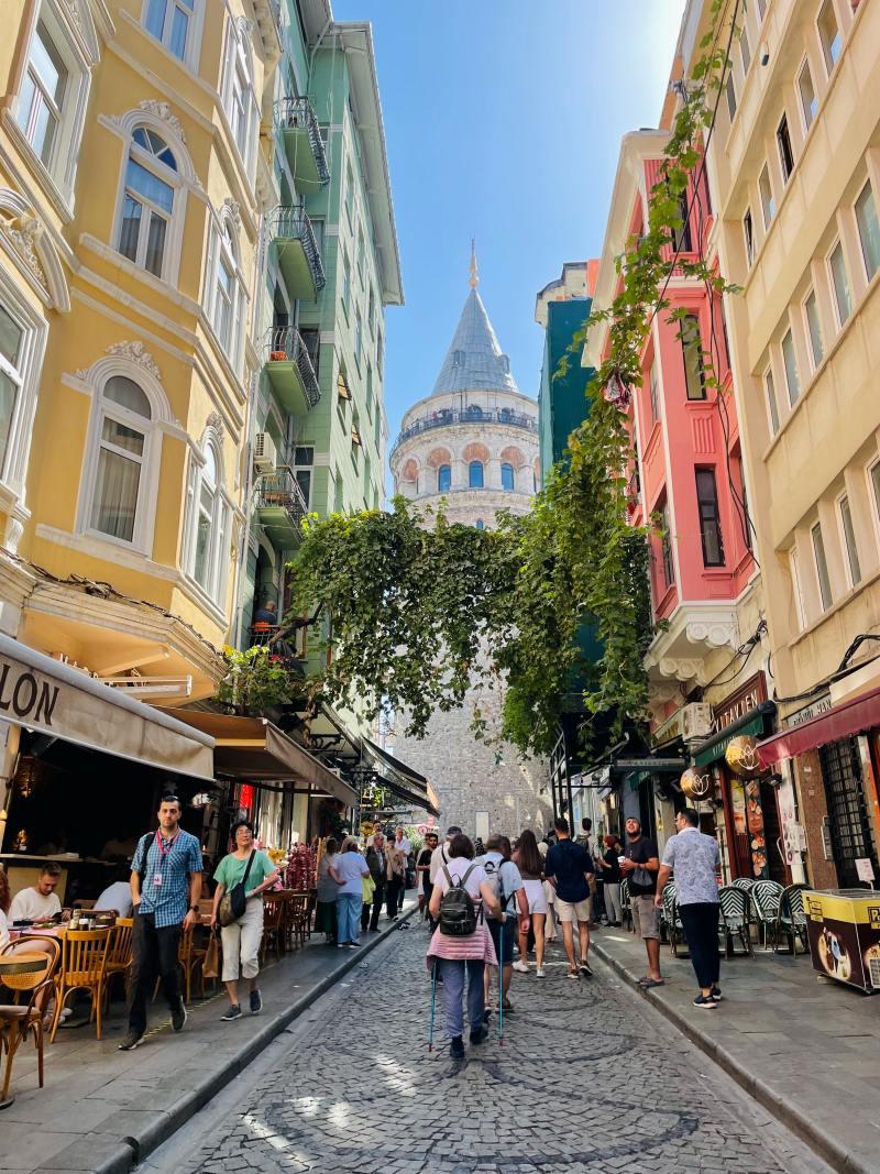 galata tower from below