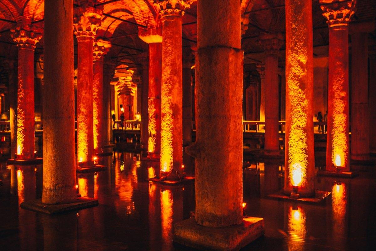 inside the basilica cistern