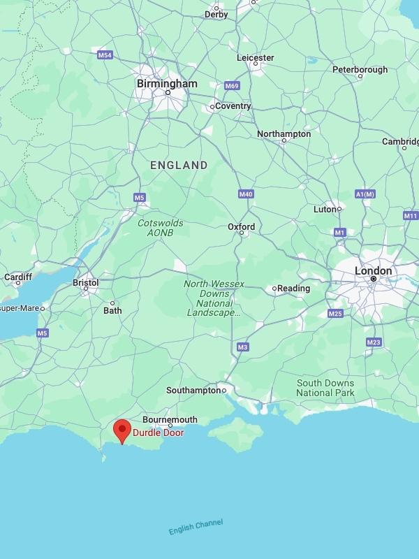 map of durdle door