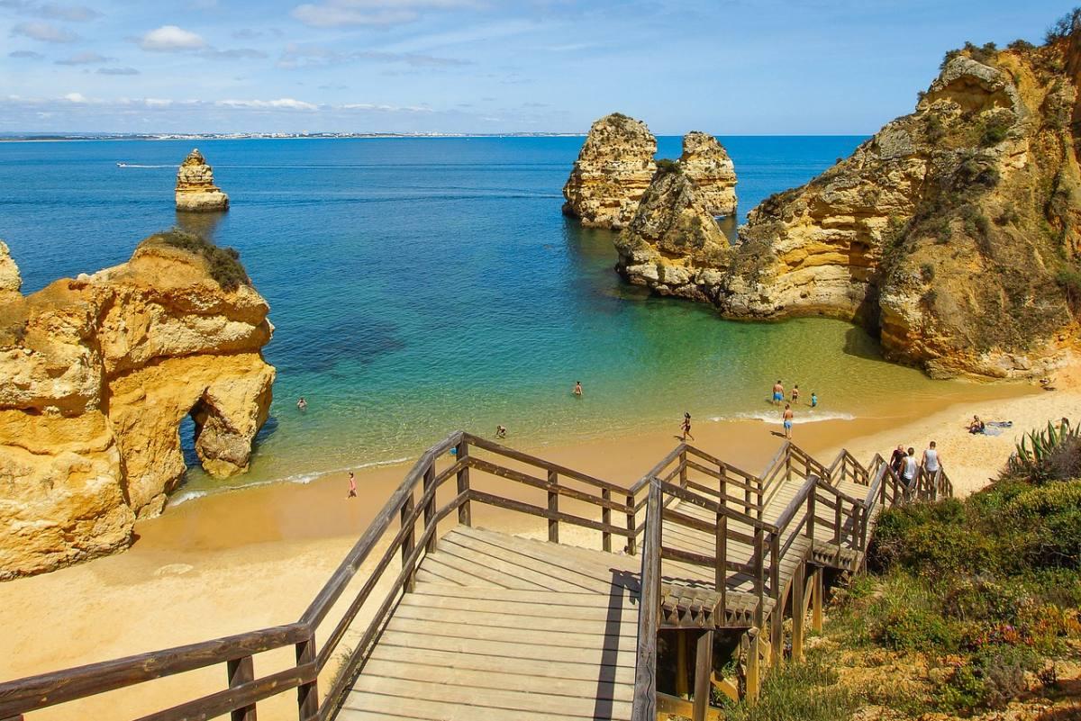 praia dona ana is one of the best places in algarve portugal