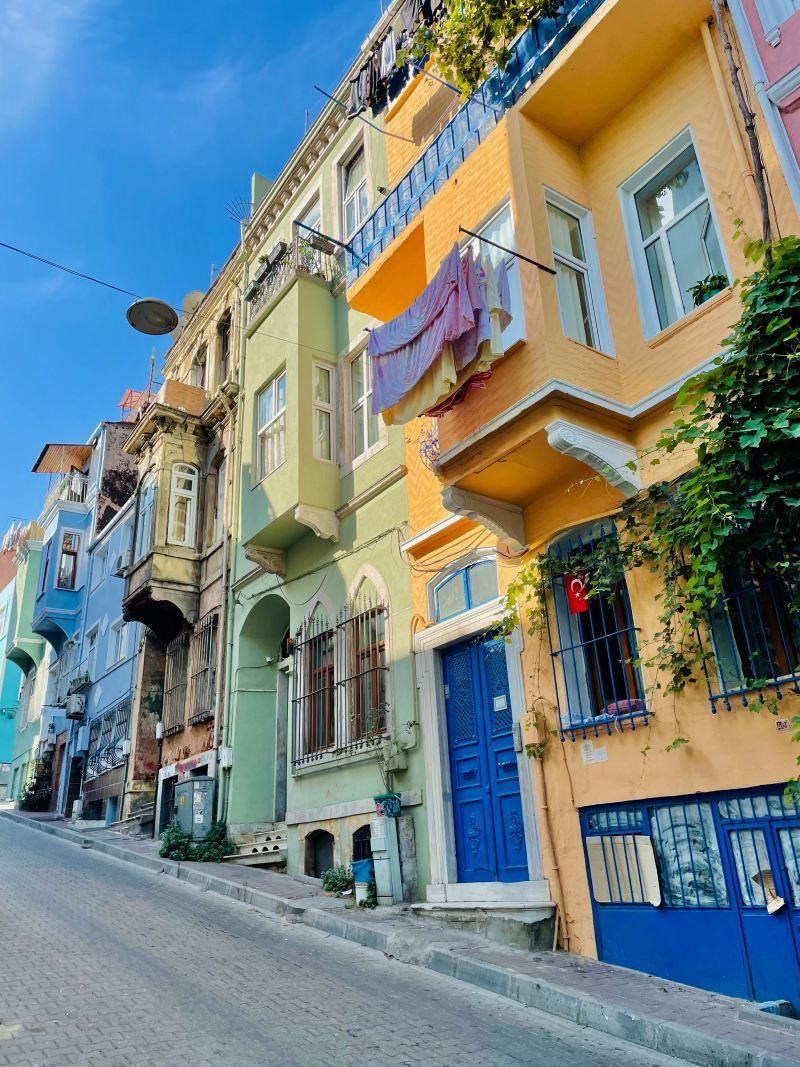 beautiful colorful street in balat