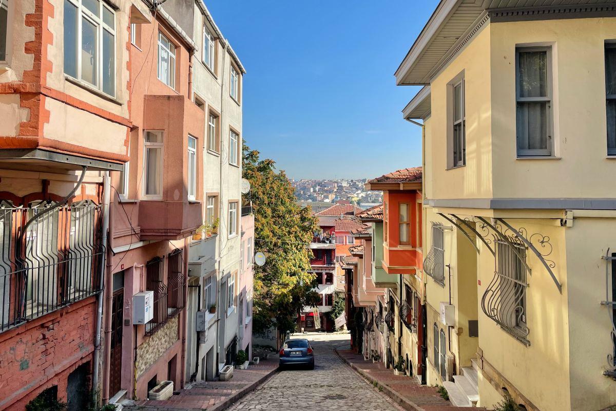 iconic street in balat