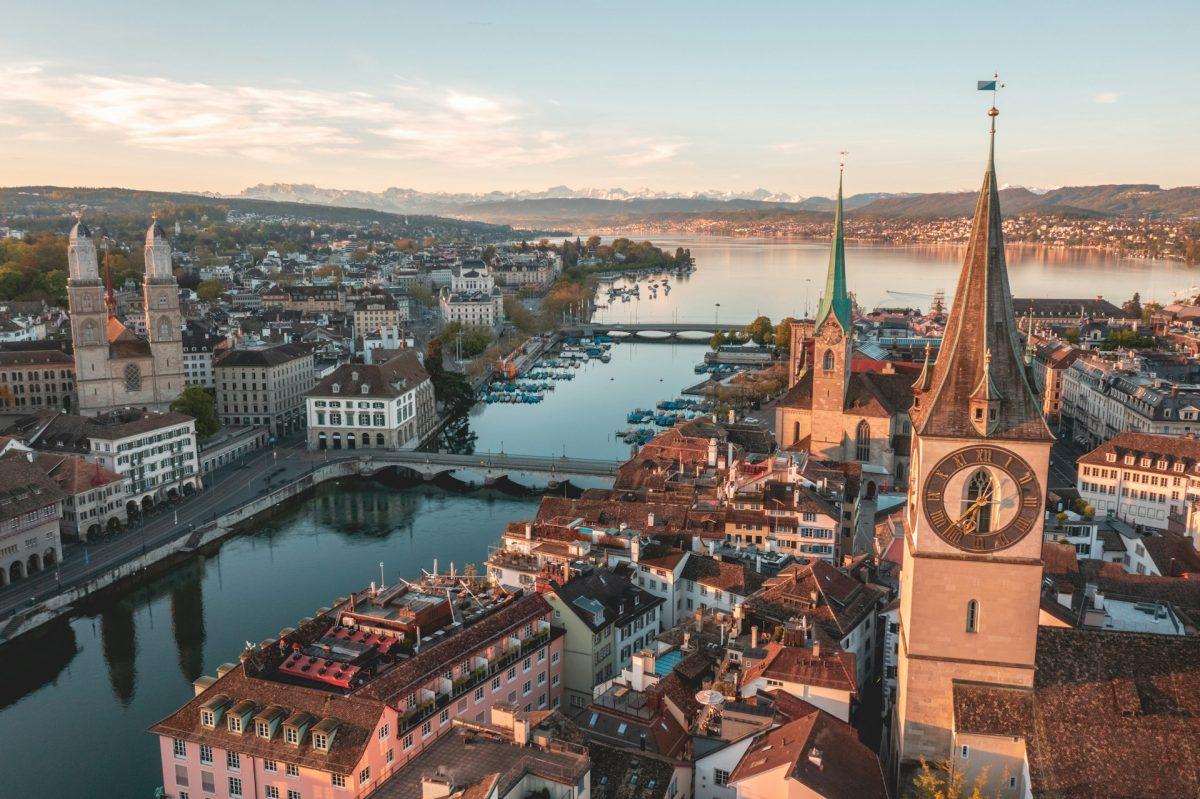 zurich switzerland from above